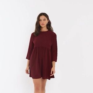 ASOS long sleeve smock mini dress
